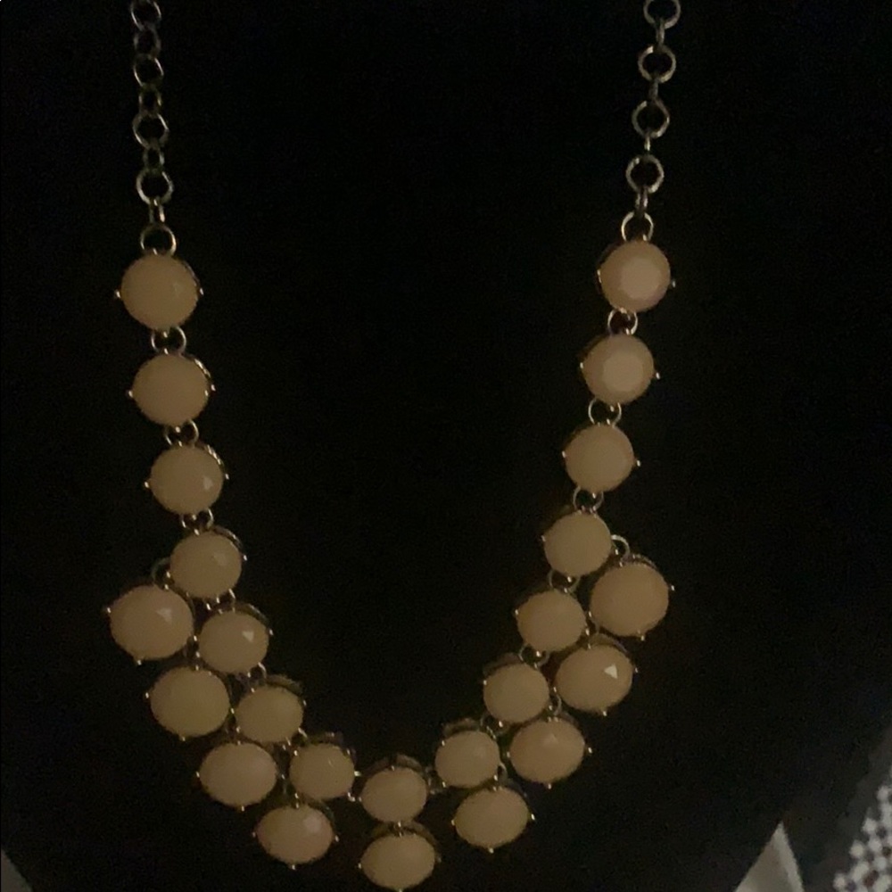 Blush adjustable enamel necklace